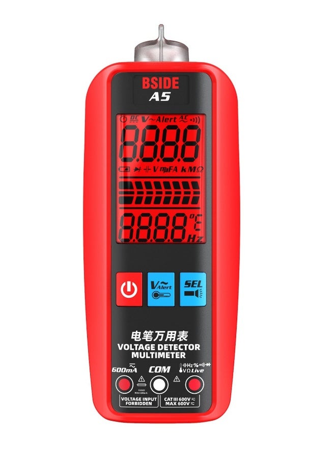 بي سايد BSIDE Digital Smart Multimeter Measurement Test Meter Temp Detector Multitester 3-Results Display Current Tester VFC V-Alert Live Wire Capacitor Ohm Diode Hz Voltage Meter - Image 2