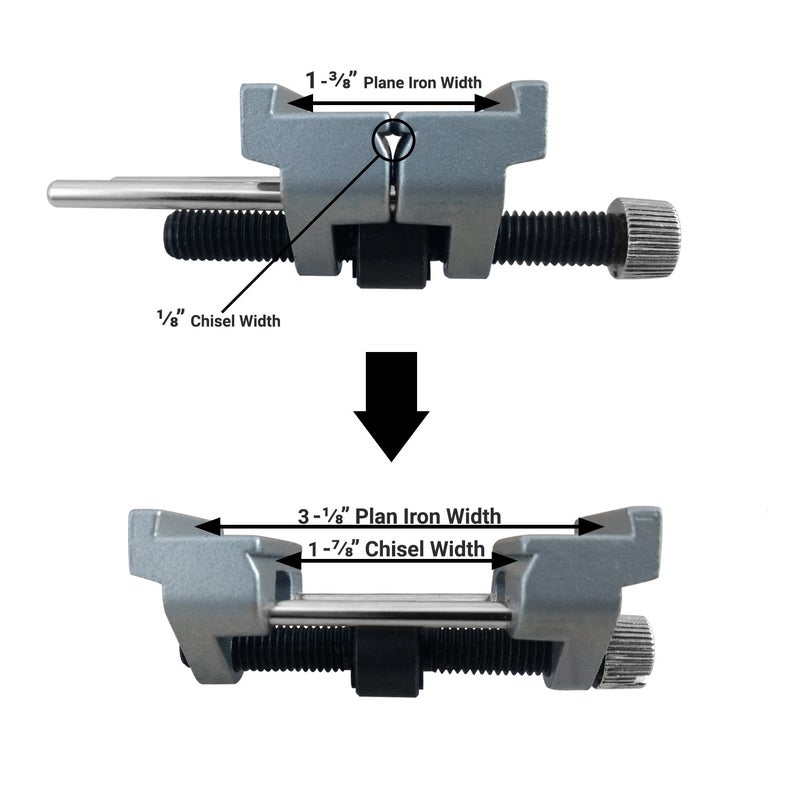 ATLIN Honing Guide - Sharpening Jig for Chisels 1/8â€ to 1-7/8â€, Planer Blades 1-3/8â€ to 3-1/8â€ - Image 2