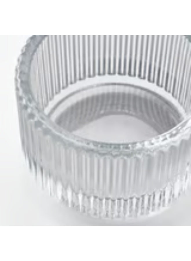 6-Piece Ribbed Glass Candle Holders – Elegant Decorative Set for Table & Events - Image 3
