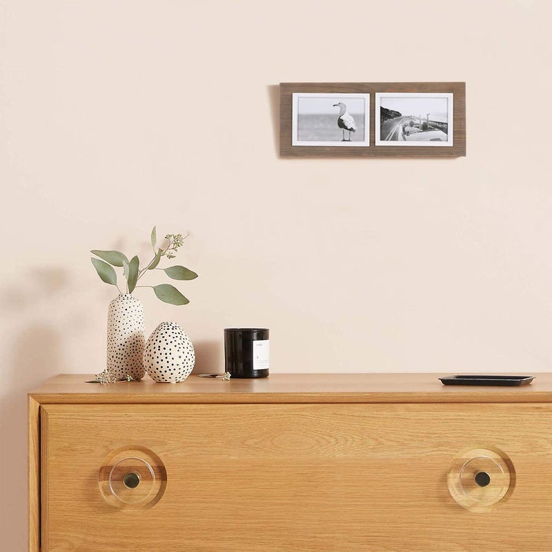 UMICAL 4x6 Picture Frame 2-Opening Solid Wood Collage Picture Frames Vintage Style Distressed Photo Frames with Real Glass for Table Top Stand or Wall Hanging - Image 2