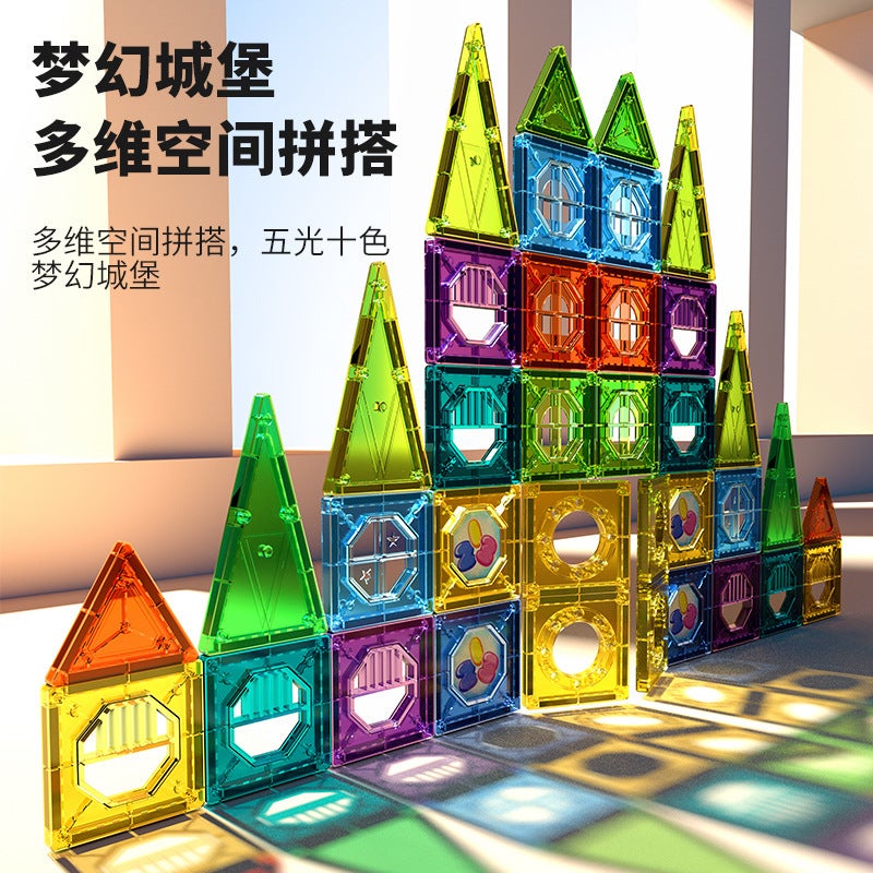 Children'S Educational Color Window Magnetic Piece Building Blocks For Boys And Girls Early Education Magnetic Assembly Toy Set Gift - Image 2