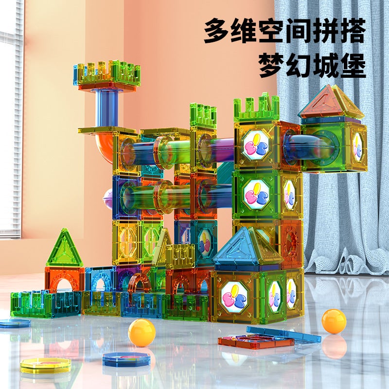 Children'S Educational Color Window Magnetic Piece Building Blocks For Boys And Girls Early Education Magnetic Assembly Toy Set Gift - Image 4