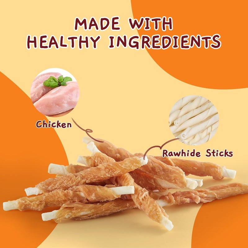 Jungle Calling Dog Treats, Chicken Wrapped Rawhide Sticks for Dogs, Delicious and Nutritious Training Reward Treats and Dog Chews Snacks, 6 oz - Image 2