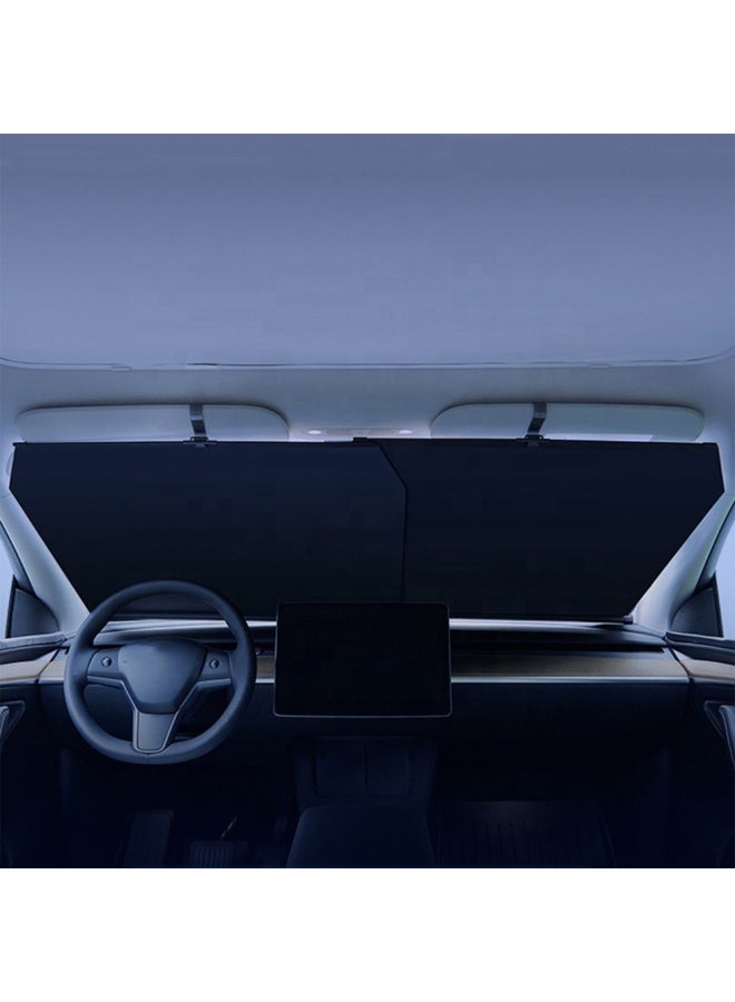 Automatic Retractable Car Sunshade – UV & Heat Protection, Foldable Windshield Sun Shade for All Car Types - Image 5