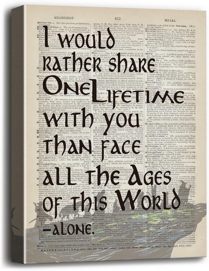 WKYAER Inspirational LOTR Canvas Wall Art - Arwen Quote - Image 1