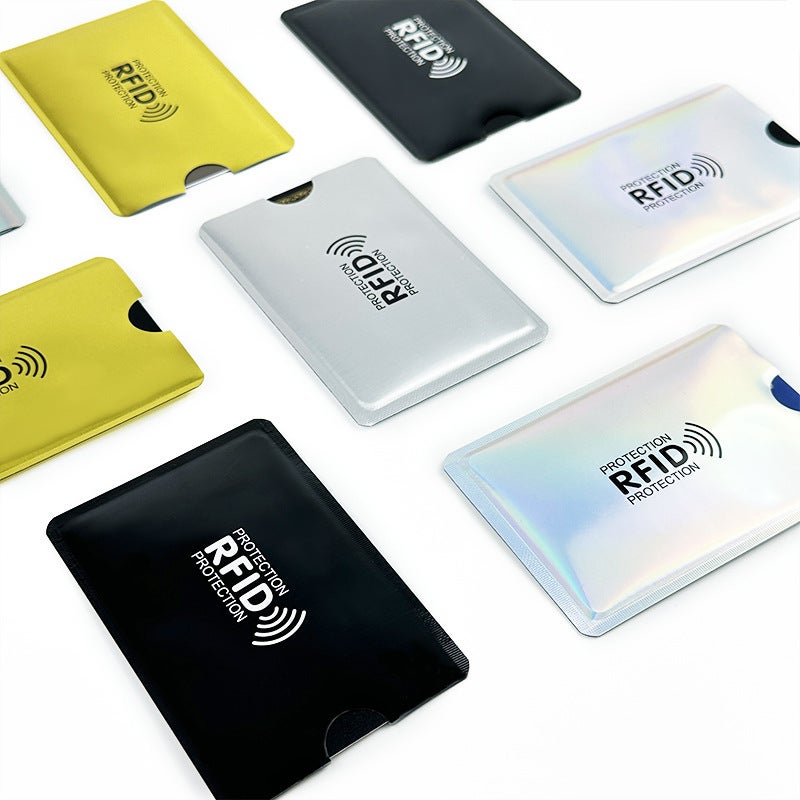حامل بطاقات مضاد لـ RFID 9.2×6.2 سم علبة ألمنيوم للحماية من RFID - حافظة محفظة رفيعة مضادة للسرقة واقي NFC للبطاقات الائتمانية - Image 5