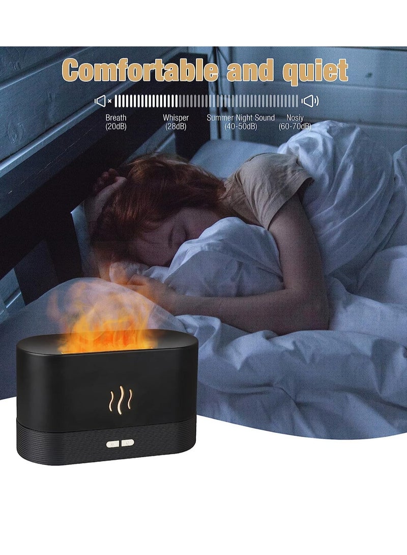 إلترازون Flame Diffuser Humidifier, Ultra-Silent Cool Mist Air Fire Diffuser, 2 Brightness Night Light & Auto-Off, Essential Oil Aromatherapy Flame Humidifier Aroma Diffuser for Home - Image 3