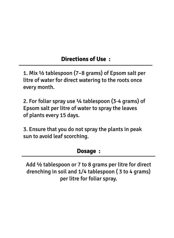 Ugaoo Epsom Salt For Plants Growth - Magnesium Sulphate Organic Fertilizer (3 Kg) - Image 3