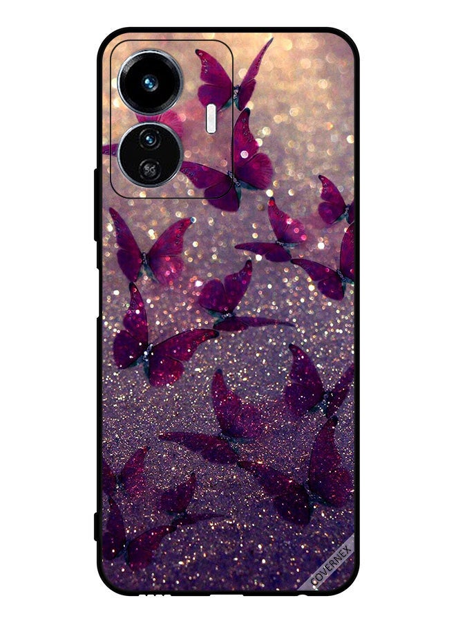 Covernex Protective Case Cover For vivo Y77e Glitter Butterflies - Image 1