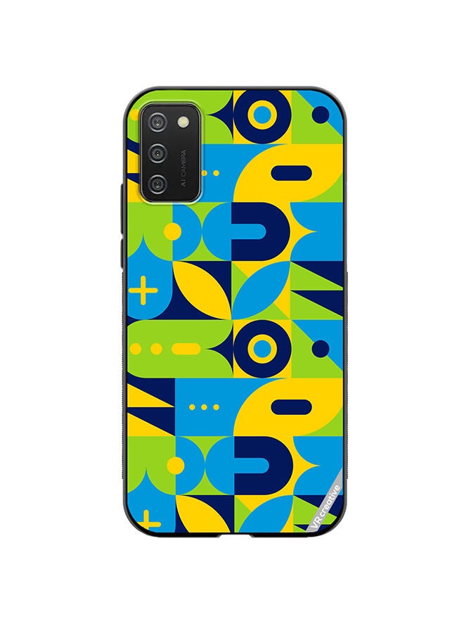 VR CREATIVE Protective Case Cover For Samsung Galaxy A03s Geometry Pattern Design Multicolour - Image 1