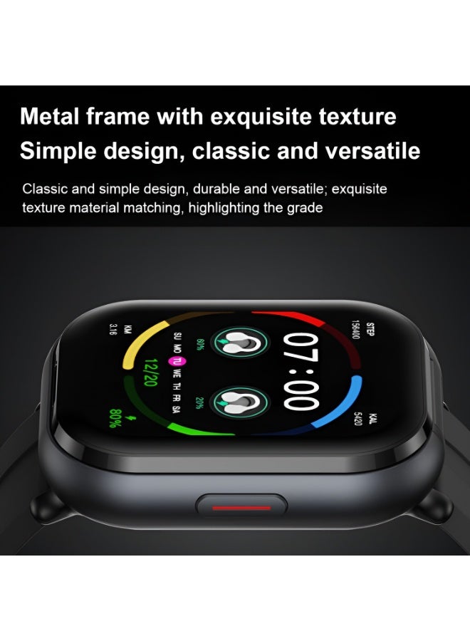 ماركة غير محددة ساعة ذكية مع سماعة بلوتوث TWS وأوضاع رياضية متعددة وشحن لاسلكي - Image 5