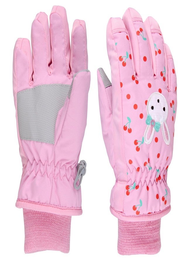 TRIWONDER Children's Snow Gloves, 3-13 Years, Ski Gloves, Winter Gloves, Children's Thermal Gloves for Children and Girls, #03 Pink, 7-9 anni/M - Image 1