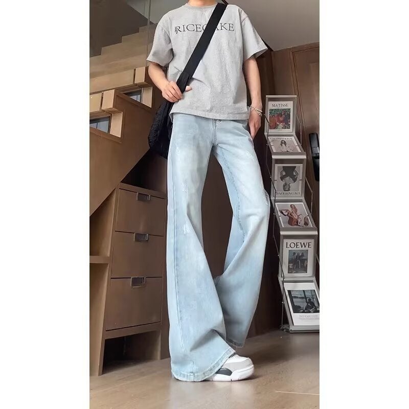Unisex Classic Denim Jeans Loose Fit Daily Outdoor Wear - Image 1