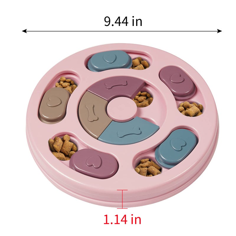 DR CATCH Dog Puzzles,Dogs Food Puzzle Feeder Toys for IQ Training & Mental Enrichment,Dog Treat Puzzle(Pink) - Image 2