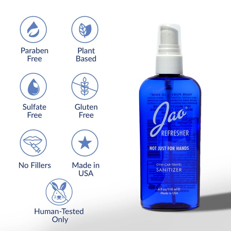 Jao Brand Refresher | Multipurpose Travel Hand Sanitizer, Face Moisturizer, Toner For Face, & Aftershave | Skin Care Travel Essentials | Plant-based | No Parabens, No Sulphates | 4 oz - Image 5