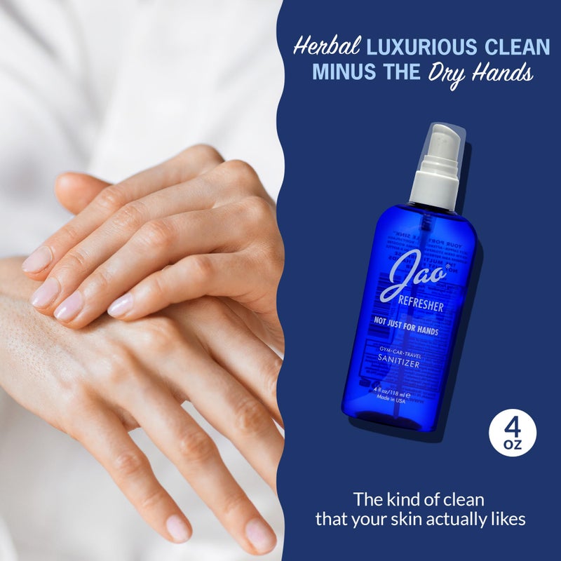 Jao Brand Refresher | Multipurpose Travel Hand Sanitizer, Face Moisturizer, Toner For Face, & Aftershave | Skin Care Travel Essentials | Plant-based | No Parabens, No Sulphates | 4 oz - Image 2