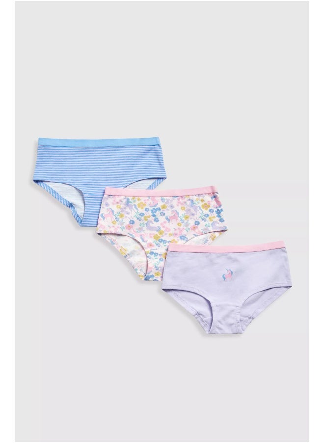 mothercare Party Horse Hipster Briefs - 3 Pack  - Image 1