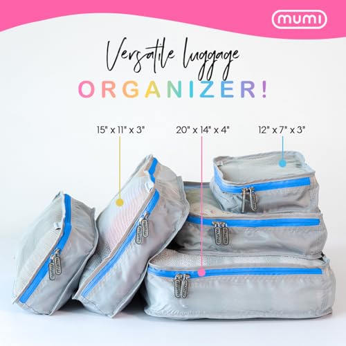 MUMI Packing Cubes – 5-Piece Compression Packing Cubes for Travel, Luggage Organizers for Suitcases, Carry-On Bags, Backpacks, and Duffel Bags – Space-Saving Travel Essentials - Pink - Image 5