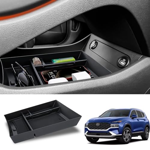 Neepiar Center Console Organizer Compatible with Hyundai Santa Fe 2021 2022 2023 Lower Center Console Storage Box Tray Interior Accessories - Image 1