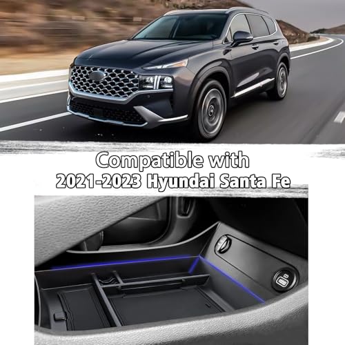 Neepiar Center Console Organizer Compatible with Hyundai Santa Fe 2021 2022 2023 Lower Center Console Storage Box Tray Interior Accessories - Image 2