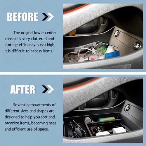 Neepiar Center Console Organizer Compatible with Hyundai Santa Fe 2021 2022 2023 Lower Center Console Storage Box Tray Interior Accessories - Image 3