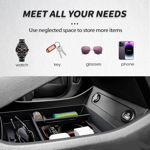 Neepiar Center Console Organizer Compatible with Hyundai Santa Fe 2021 2022 2023 Lower Center Console Storage Box Tray Interior Accessories - Image 4