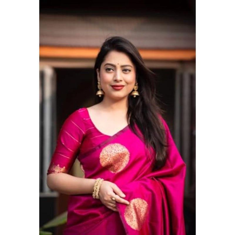 Avantika - Fashion Kanjivaram Women's Banarasi Sari with Blouse In Pure Soft Silk - Image 4