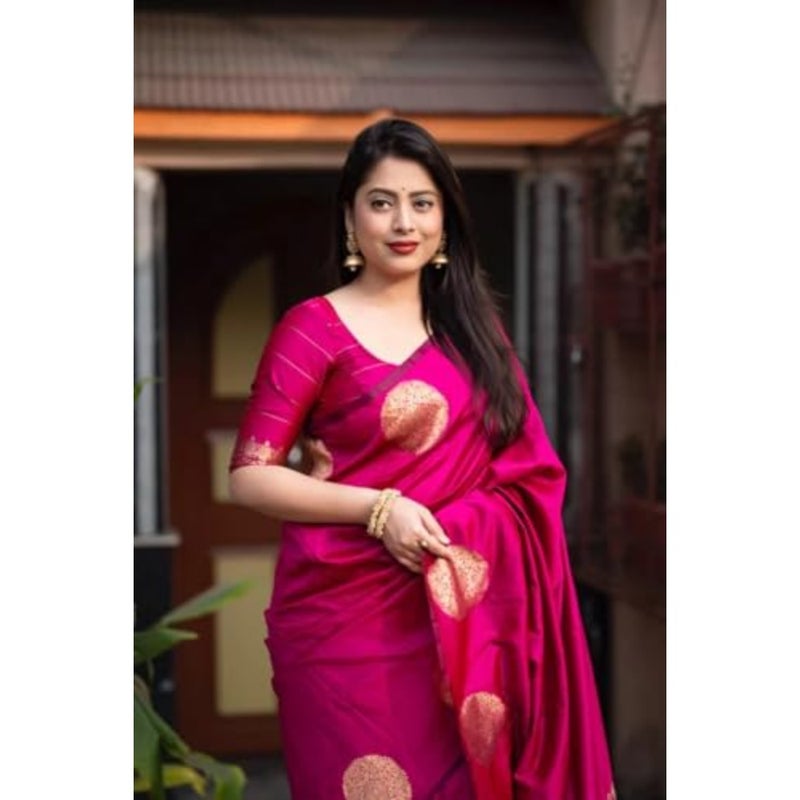 Avantika - Fashion Kanjivaram Women's Banarasi Sari with Blouse In Pure Soft Silk - Image 2