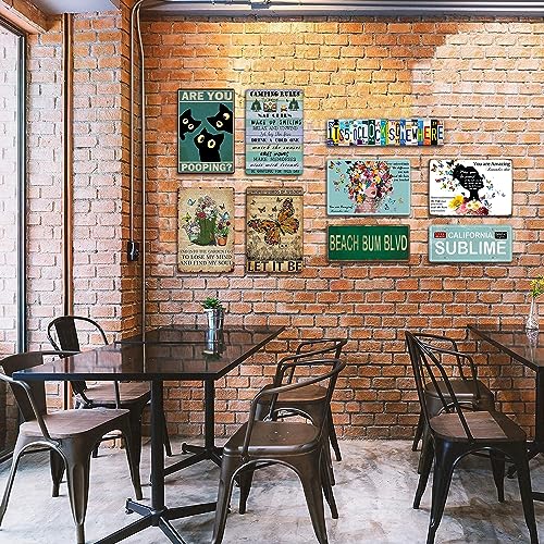 Yunruily Its 5 O'clock Somewhere Sign Bar Signs For Home Bar Decor Funny Outdoor Bar Metal Tin Signs Vintage Street Signs For Home Garage Man Cave Wall Decor 4x16inch - Image 5