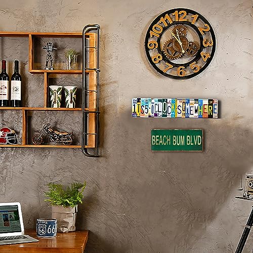 Yunruily Its 5 O'clock Somewhere Sign Bar Signs For Home Bar Decor Funny Outdoor Bar Metal Tin Signs Vintage Street Signs For Home Garage Man Cave Wall Decor 4x16inch - Image 3