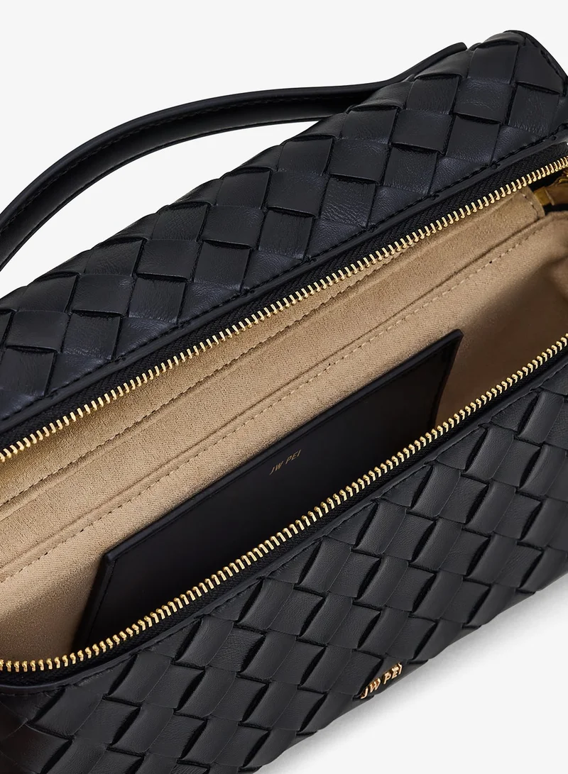 Jw Pei Black Thea Weave Texture Top Handle Bag for Women | Best Price UAE