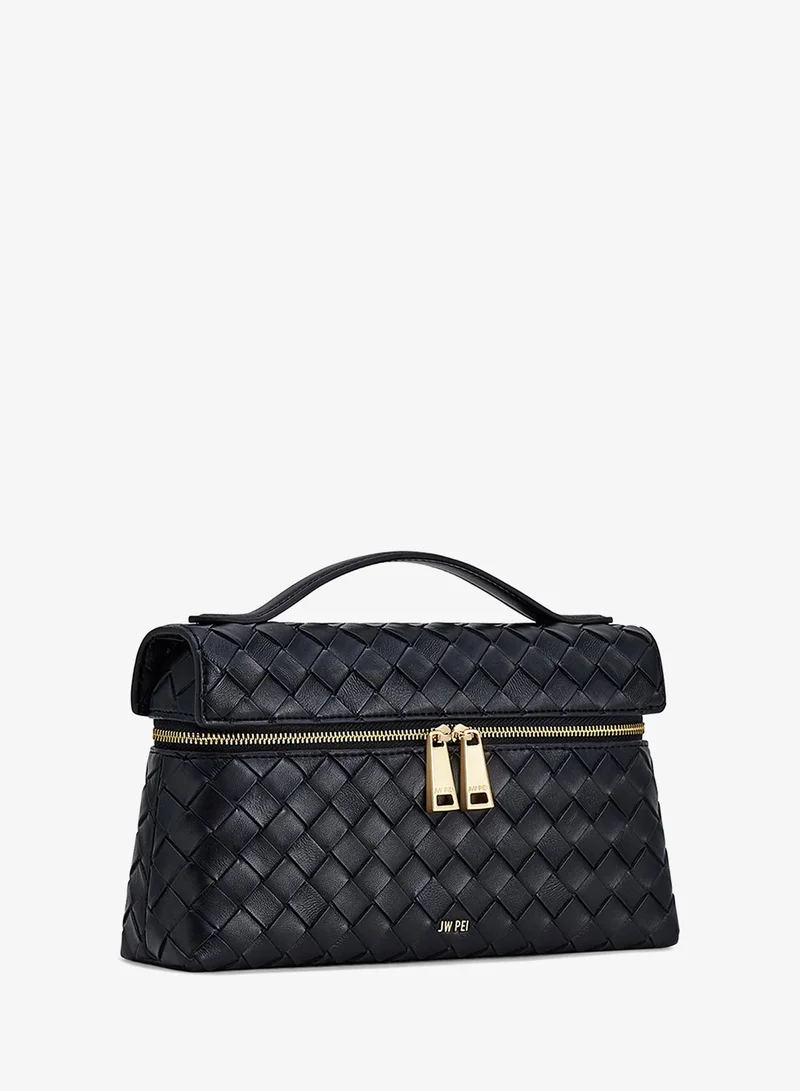Jw Pei Black Thea Weave Texture Top Handle Bag for Women | Best Price UAE