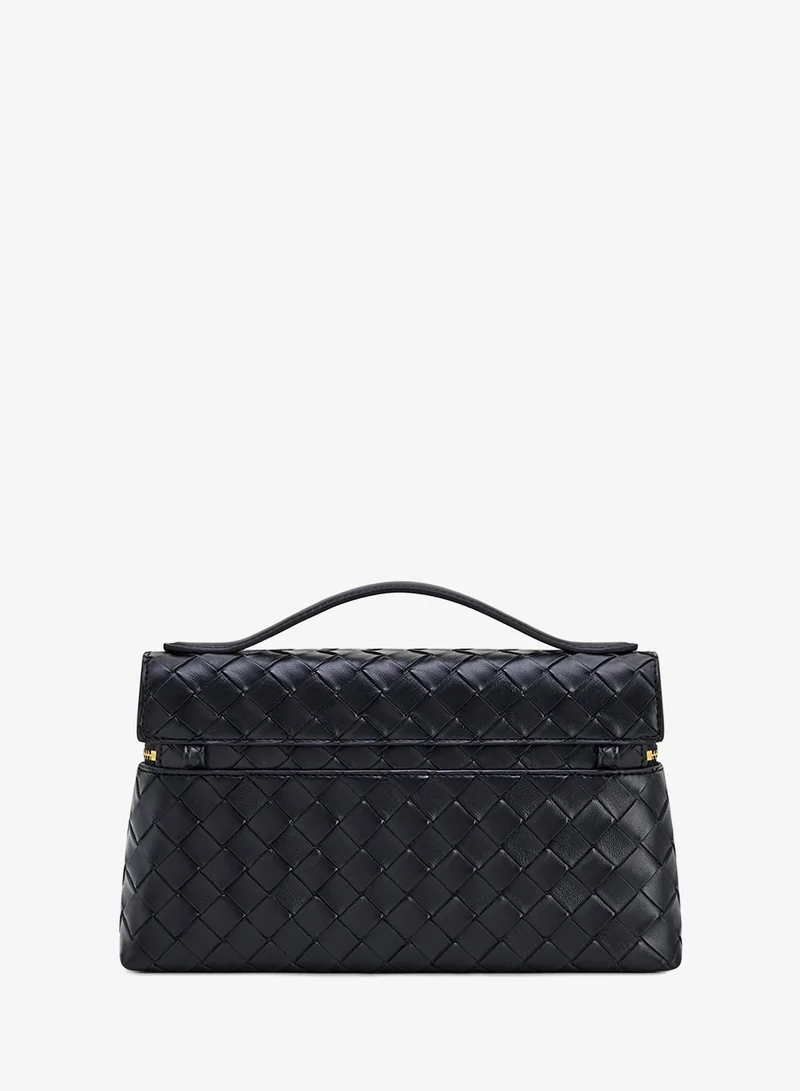 Jw Pei Black Thea Weave Texture Top Handle Bag for Women | Best Price UAE