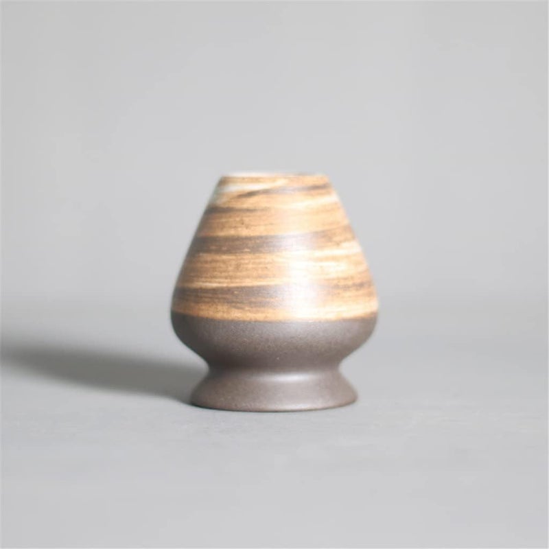 ZUHSA Matcha Tea Whisk Holder Ceramic Holder for Bamboo Matcha Chasen fit for Matcha Chasen Tea Set Accessories (Golden) - Image 5