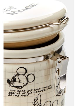 MICKEY MOUSE Excellent Houseware Glass Jar, White/Black  - Image 3