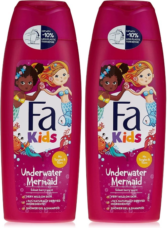 Fa جل استحمام فا للأطفال حورية البحر 250 مل، عبوة من 2 - Image 1