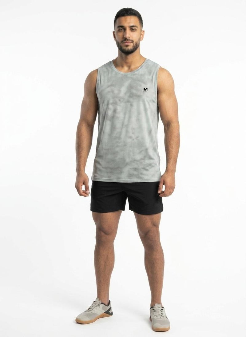 Moveletix Men's Training Tank Top Light Grey Ultra Cooling - Image 5
