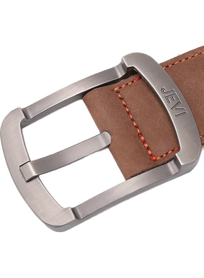 JEVI Jiweifanbu Waistband, Men'S Leather Belt, Casual Trouser Belt, Korean-Style Student Pin Buckle, Military Training, Valentine'S Day Gift - Image 2