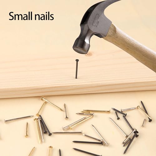 newlng 500pcs Small Nail Round Head Tiny Nails String Art Nails Hand-Made Hardware Accessories Fasteners Mini Nail 1.5mm X 20mm/0.06"X0.8"(DXL) Silver - Image 3