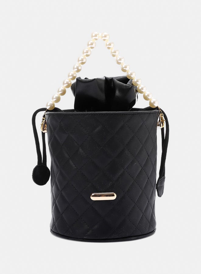 XO Style Women's Bucket Bag with Pearl Handle  - Image 1