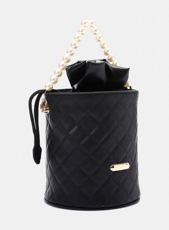 XO Style Women's Bucket Bag with Pearl Handle  - Image 2