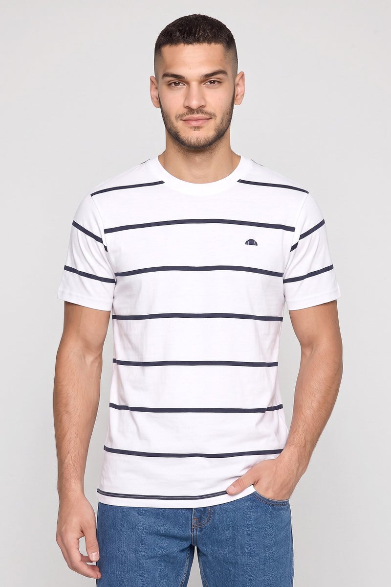 Ellesse Men Sportswear Fit Short Sleeve Outdoor T-Shirt, White - Image 1
