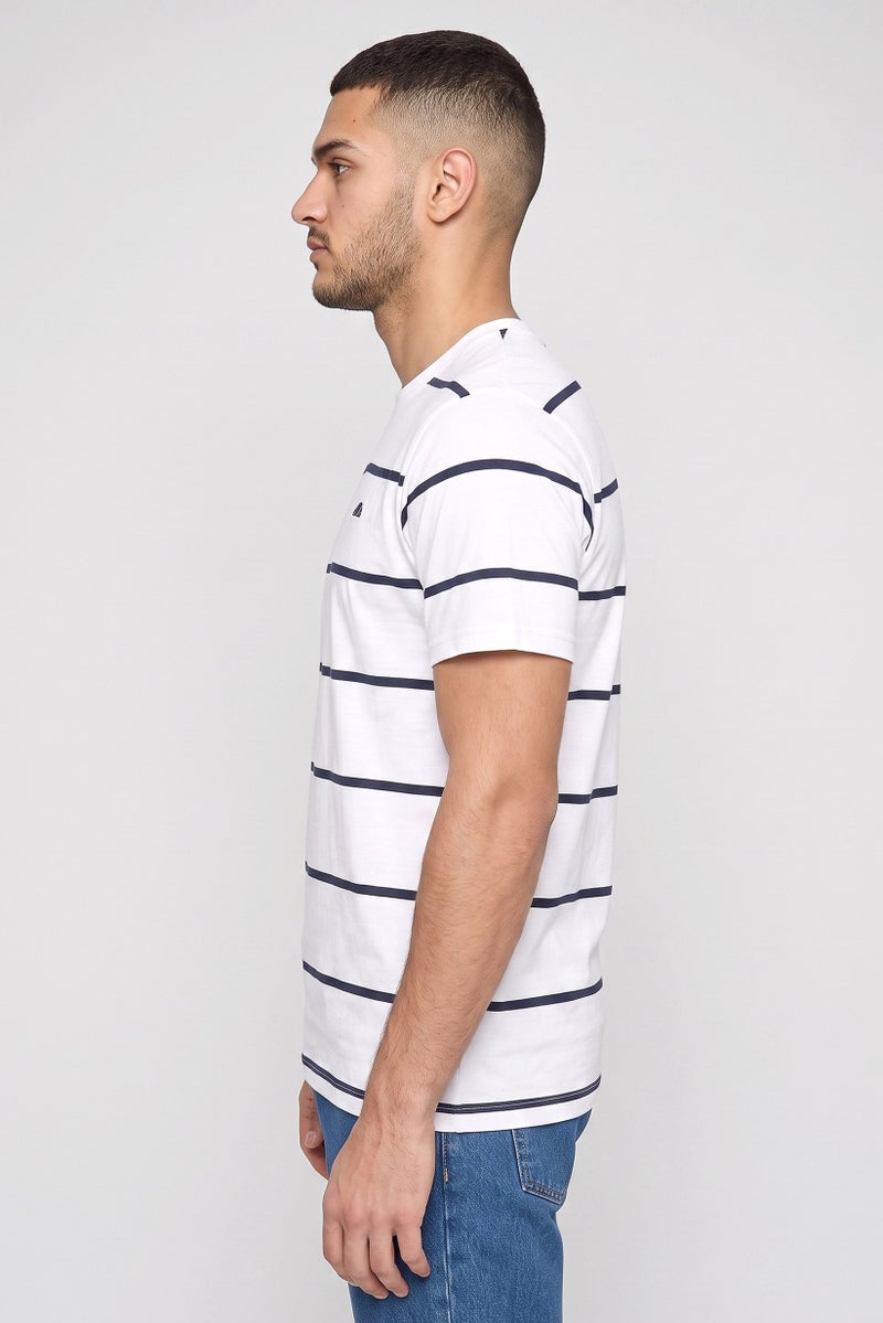 Ellesse Men Sportswear Fit Short Sleeve Outdoor T-Shirt, White - Image 3