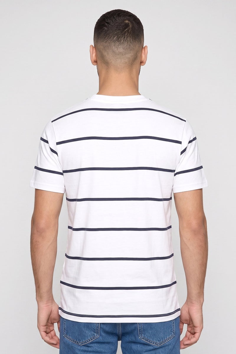 Ellesse Men Sportswear Fit Short Sleeve Outdoor T-Shirt, White - Image 4