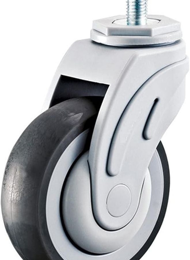 3 Inch Flat With Brake Universal Mute Non Slip Wear Resistant Plastic Caster Wheel - Image 4