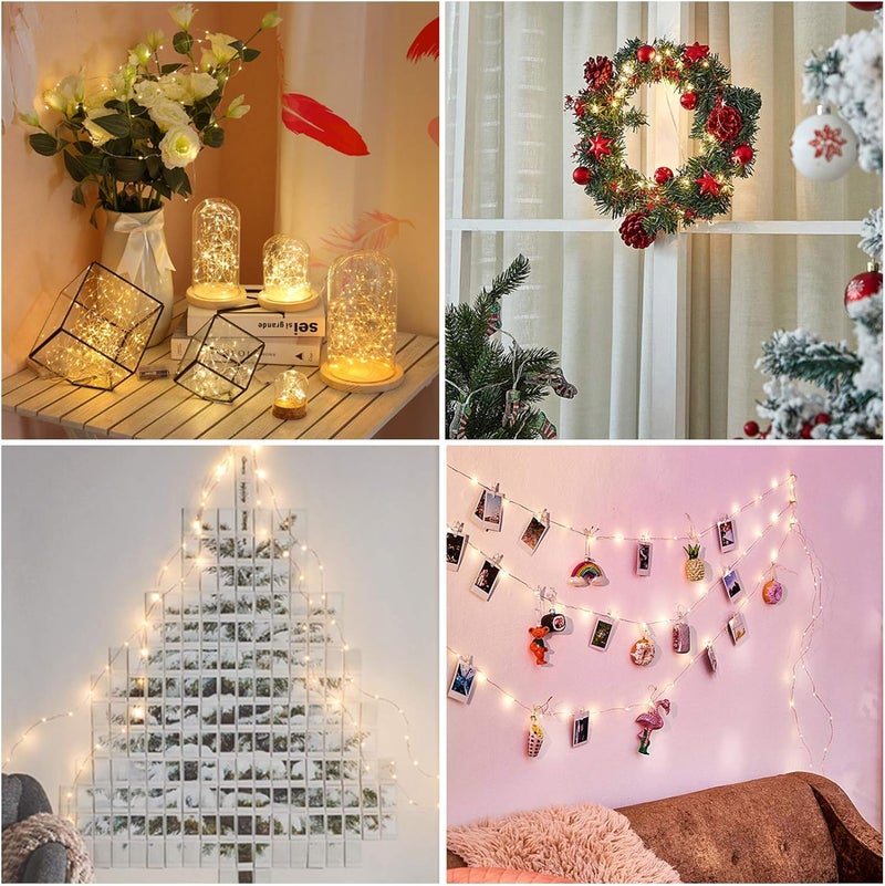 ANJAYLIA LED Fairy String Lights, 26Ft 80leds Firefly String Lights Battery Operated Garden Home Party Wedding Festival Decorations Crafting Lights, Warm White - Image 5