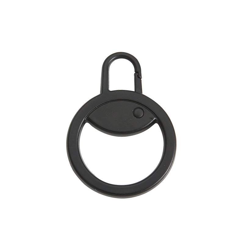 Tool-Free Detachable Zipper Pull Tab for Garments, Shoes Apple type Black