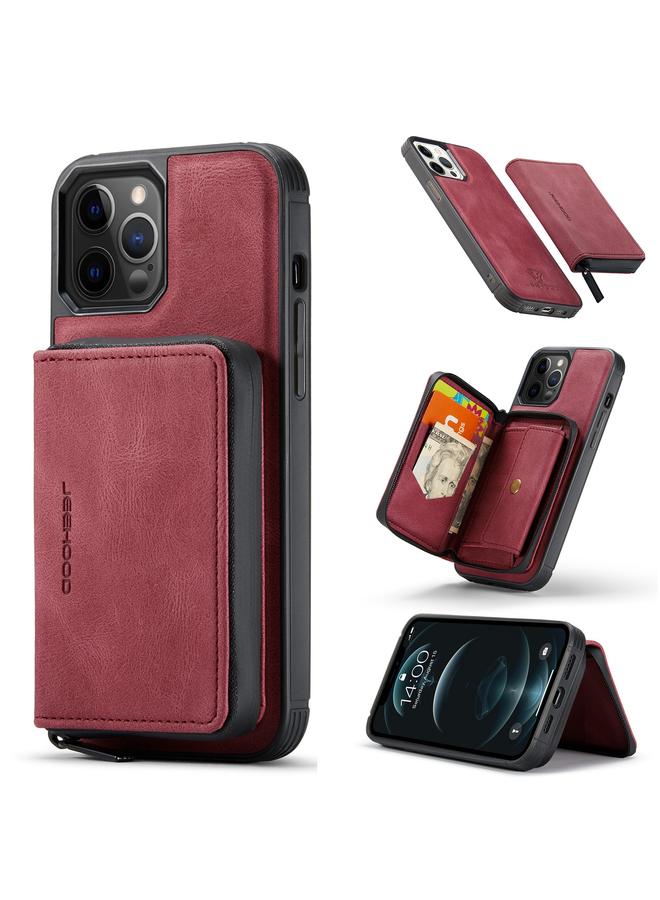 Case For iPhone 12 / 12 Pro Magnetic Zipper Horizontal Flip Leather Case with Holder & Card Slot & Wallet