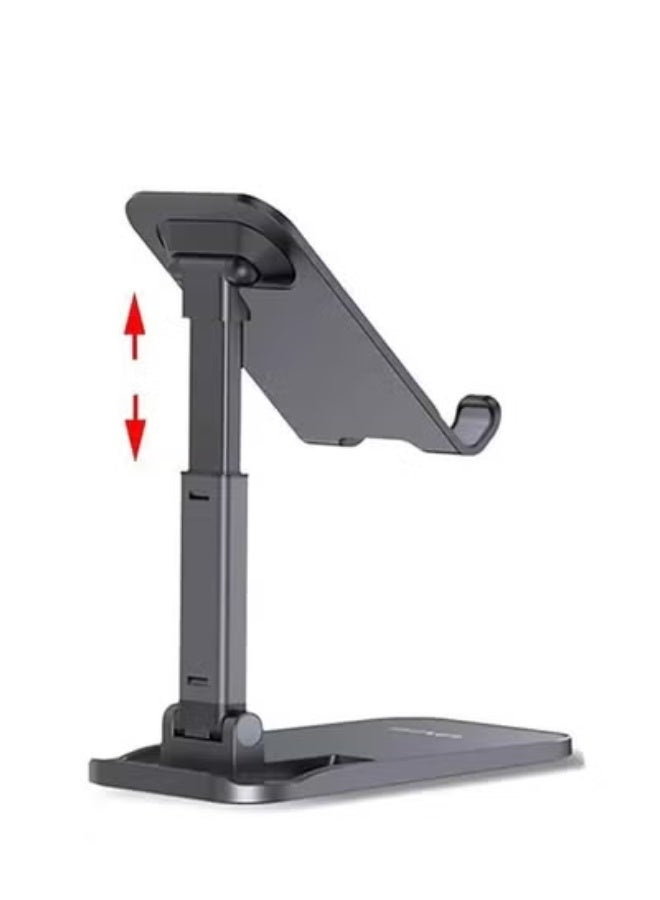 أوي X11 Foldable Desktop Holder - Aluminum - Holder Stand For (Mobile Phone/Tablet) -Black - Image 3