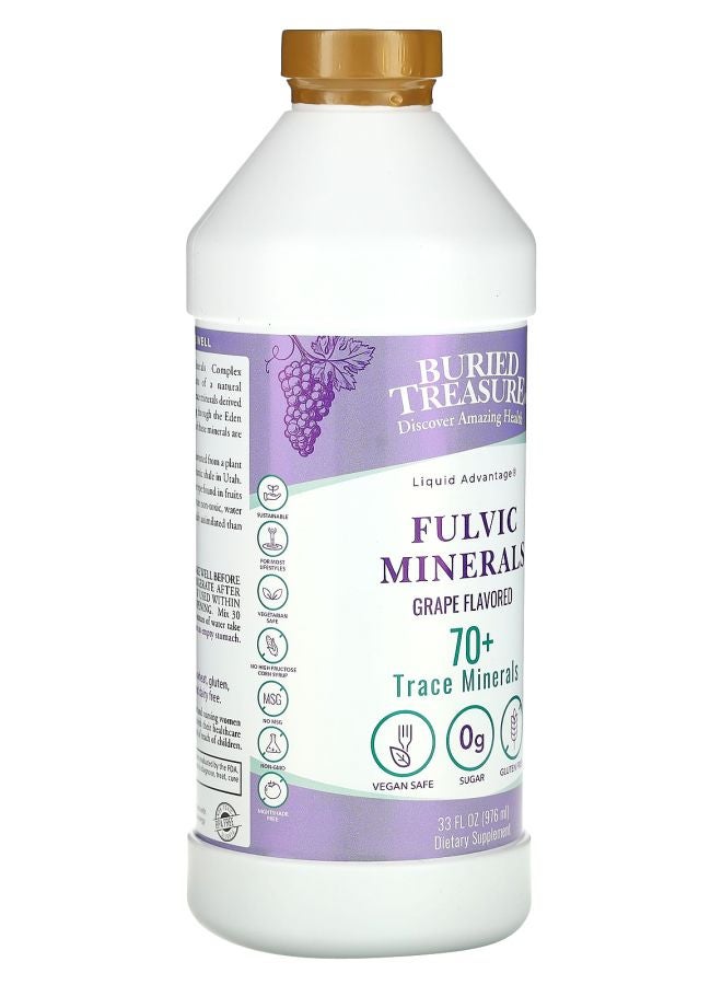 Buried Treasure Fulvic Minerals Grape 33 fl oz (976 ml) - Image 2
